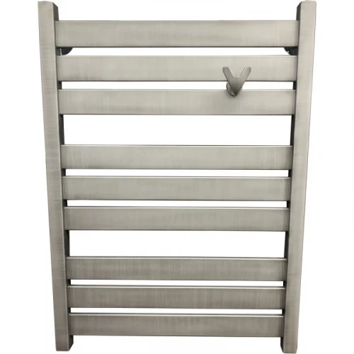 Водяной полотенцесушитель Ника Modern ЛМ 7 80x50 Matt Antique Silver 9 перекладин нержавеющая сталь