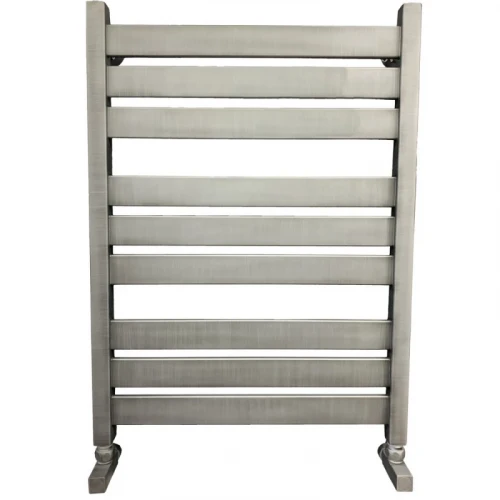 Водяной полотенцесушитель Ника Modern ЛМ 7 80x50 Matt Antique Silver 9 перекладин нержавеющая сталь