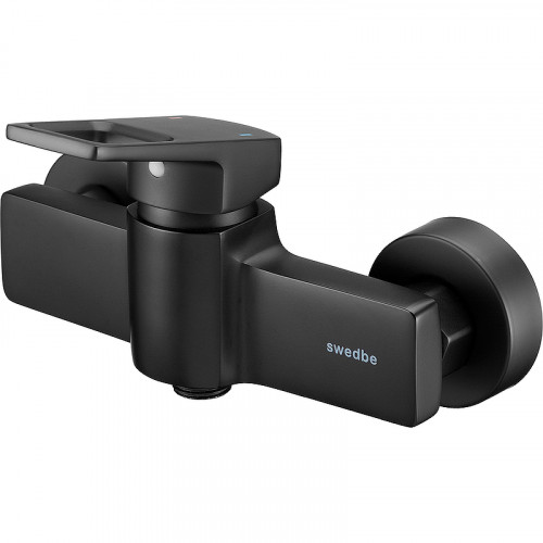 Смеситель для душа Swedbe Kronos 2020B Черный матовый латунь на стену