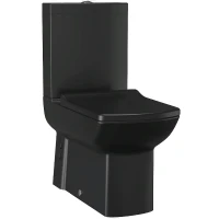 Унитаз компакт Creavit Lara LR360-11SM00E-0000 Черный матовый без бачка и сиденья фарфор напольный