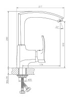 Смеситель для кухни Haiba HB4070 Хром