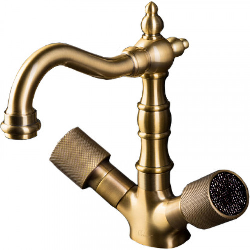 Смеситель для раковины Boheme Royal Cristal 312-Royal/CRSTBlack Бронза латунь