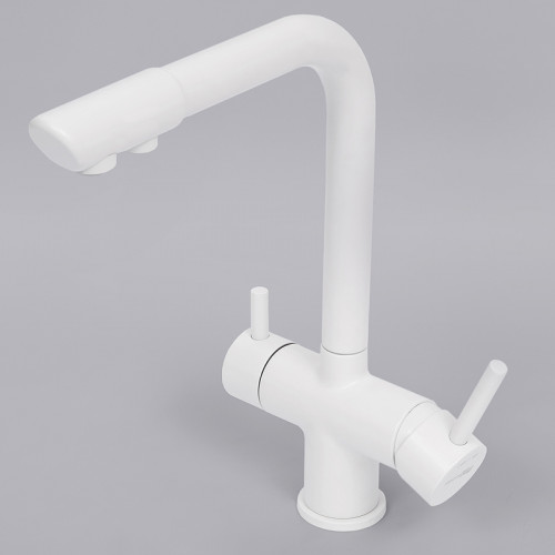 Смеситель для кухни WasserKRAFT A8357 Белый матовый латунь