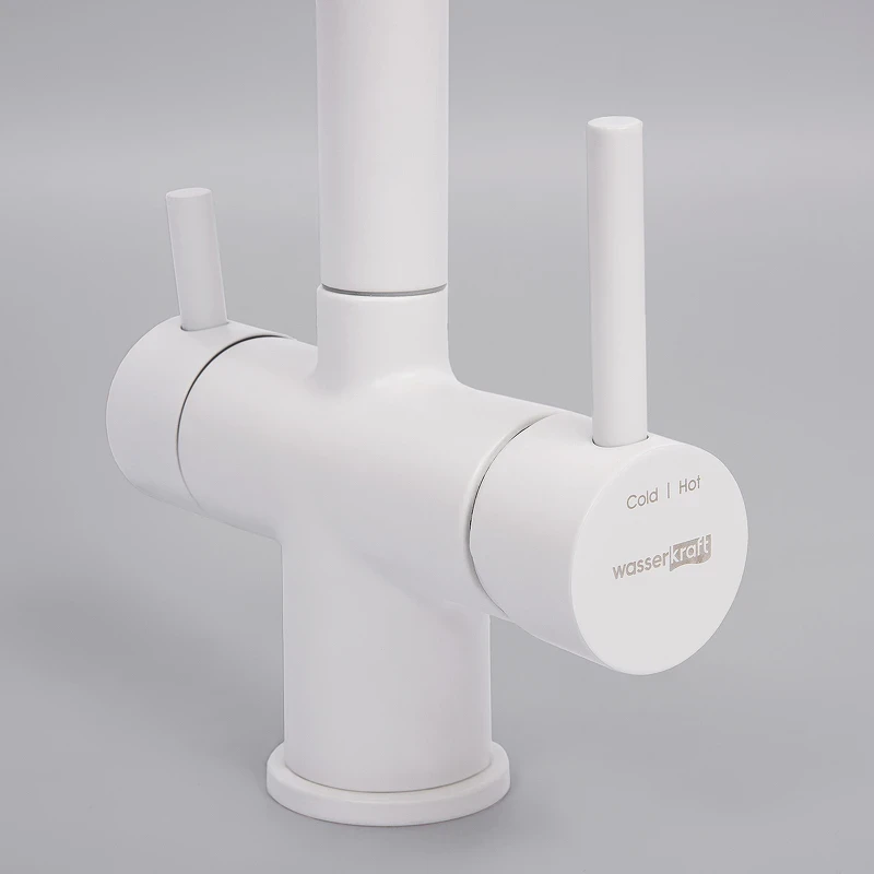 Смеситель для кухни WasserKRAFT A8357 Белый матовый латунь