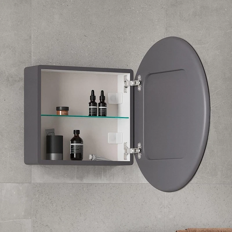 Зеркальный шкаф Equil Smile 60 szSMILE.D600 с подсветкой цвет Графит софт