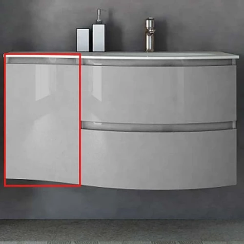 Подвесной шкаф Cezares Vague 34 L 54856 Grigio lucido МДФ / ЛДСП
