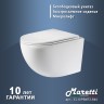 Комплект унитаза с инсталляцией Maretti Elena EA73UM56052 с сиденьем Микролифт и Черной матовой клавишей смыва фарфор подвесной