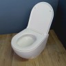 Комплект унитаза с инсталляцией Maretti Elena EA73UM56052 с сиденьем Микролифт и Черной матовой клавишей смыва фарфор подвесной