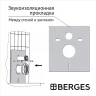 Комплект унитаза Berges Floe S Rimless с инсталляцией Atom Line 043345 с сиденьем Микролифт и  Черной Soft Touch клавишей смыва фарфор подвесной