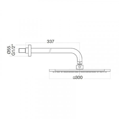 Верхний душ Webert AC0842560 цвет Черный