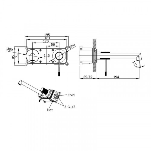 Смеситель для раковины Vincea Desire VBFW-1D1BN цвет Брашированный никель