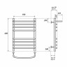 Электрический полотенцесушитель Point Альфа PN05156SPE П7 500x600 с полкой левый/правый Хром