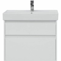 Тумба с раковиной Aquanet Nova Lite 75 245244 подвесная Белая глянцевая МДФ / ЛДСП