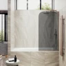 Шторка на ванну Maybah Glass MGV-140-2у 540x1400 в узком профиле Бронза стекло графитовое