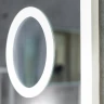 Зеркало Континент Bliss 800х700 ЗЛП403 с подсветкой с сенсорным выключателем с увеличительным зеркалом с подогревом с часами
