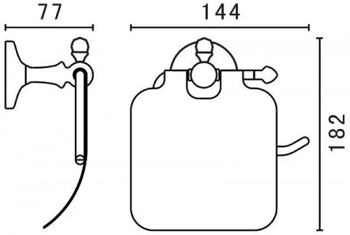 Держатель туалетной бумаги Art&Max Antic Crystal AM-E-2683SJ-Br с крышкой Бронза