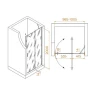 Душевая дверь RGW Hotel HO-014 100 350601410-21 профиль Хром стекло матовое