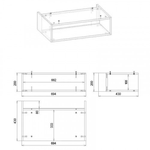 Ниша для тумбы Бриклаер Кристалл 70 4627125415890 Дуб Бунратти