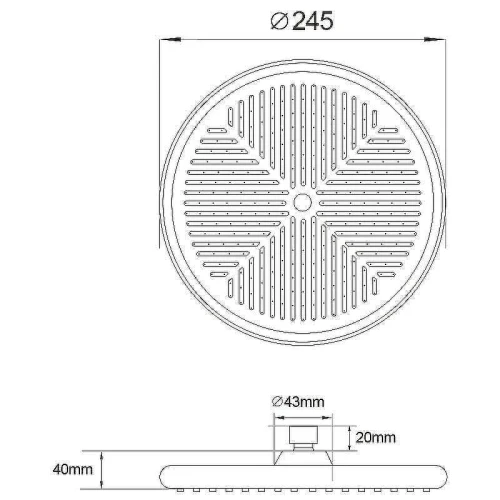 Верхний душ Melodia della vita MKP27006C Хром