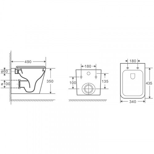 Унитаз Azario Teramo AZ-0052 подвесной с сиденьем Микролифт фаянс подвесной