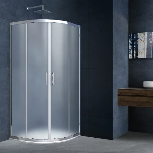 Душевой уголок Vincea Alpha 80x80 VSQ-3AL800MT профиль Хром стекло текстурное