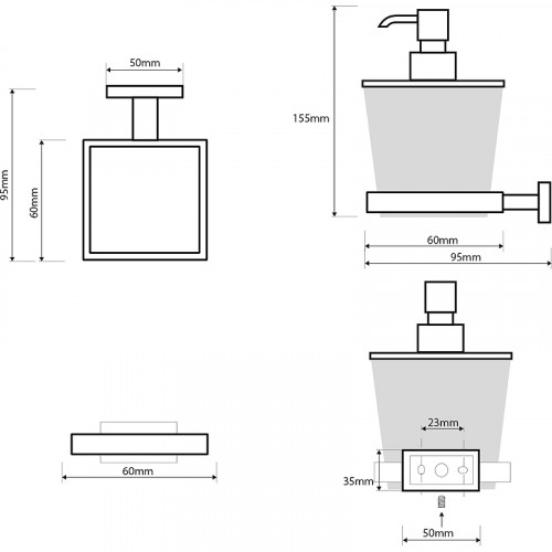 Дозатор для жидкого мыла Bemeta Plaza 118209049 Хром