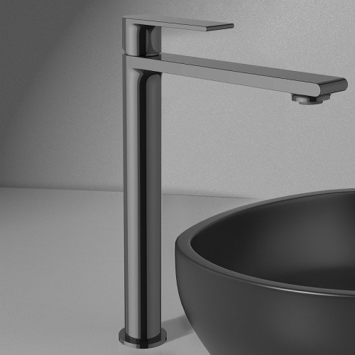 Смеситель для раковины Vincea Vogue VBF-1V2GM Вороненая сталь латунь