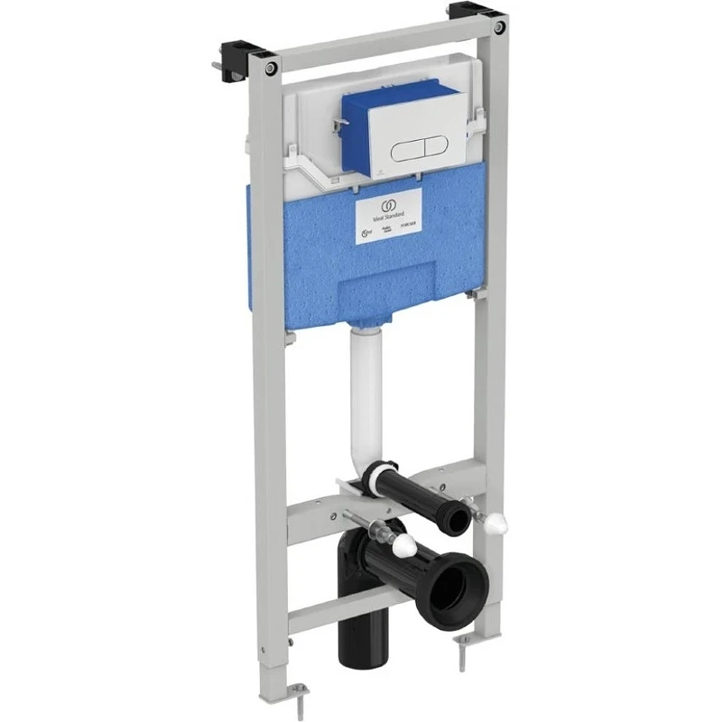Комплект унитаза с инсталляцией Ideal Standard i.Life B IP001401 с сиденьем Микролифт и клавишей смыва Хром фарфор подвесной