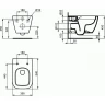 Комплект унитаза с инсталляцией Ideal Standard i.Life B IP001401 с сиденьем Микролифт и клавишей смыва Хром фарфор подвесной