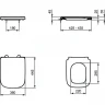 Комплект унитаза с инсталляцией Ideal Standard i.Life B IP001401 с сиденьем Микролифт и клавишей смыва Хром фарфор подвесной