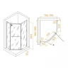 Душевой уголок RGW Passage PA-091B 100x80 35089180-14 профиль Черный стекло прозрачное
