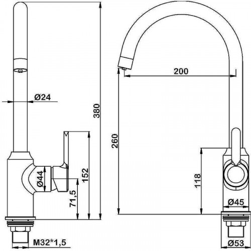 Смеситель для кухни Swedbe Selene Plus K8041K с фильтром Хром