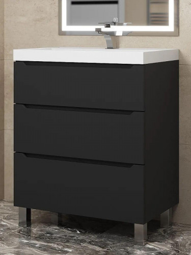 Тумба под раковину Uperwood Tanos 70 291020333 цвет Черный матовый