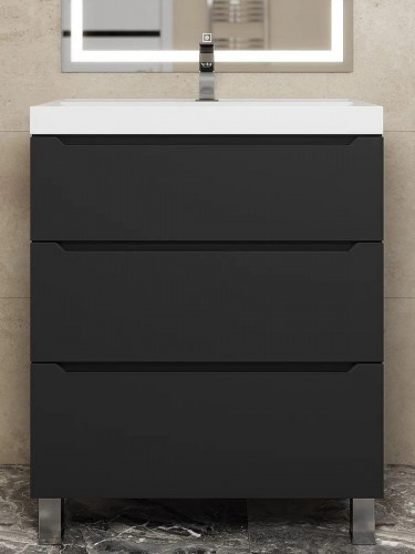 Тумба под раковину Uperwood Tanos 70 291020333 цвет Черный матовый