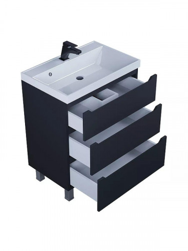 Тумба под раковину Uperwood Tanos 70 291020333 цвет Черный матовый