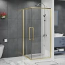 Душевой уголок Azario Shanghai 100х100 AZ-R43-100-BGL-CL профиль Брашированное золото стекло прозрачное