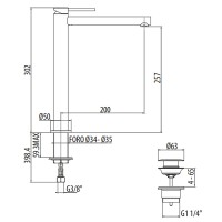 Смеситель для раковины Gattoni Circle One 9048/90C0 Хром латунь