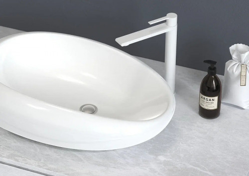 Смеситель для раковины Kaiser Serio 05411-4 цвет Белый матовый