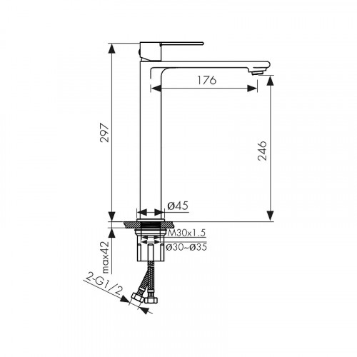 Смеситель для раковины Kaiser Serio 05411-4 цвет Белый матовый