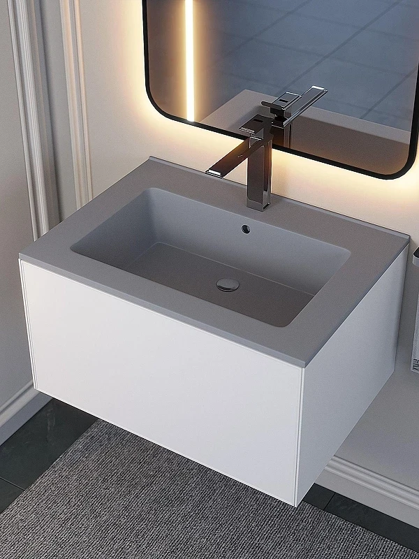 Раковина Uperwood Parma Quartz 66 291003002 цвет Бетон