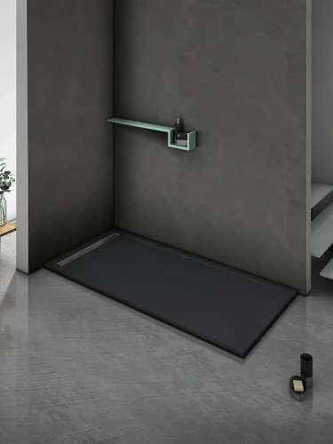 Душевой поддон из искусственного камня WeltWasser WW TRS 10090 STONE-BL 100x90 10000005450 Черный