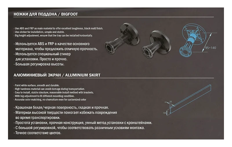 Душевой поддон из искусственного камня WeltWasser WW TRS 10090 STONE-BL 100x90 10000005450 Черный