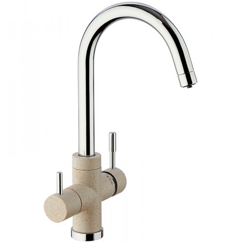 Смеситель для кухни Paini Cox 7894643CR3V11L2KM Бежевый матовый Хром