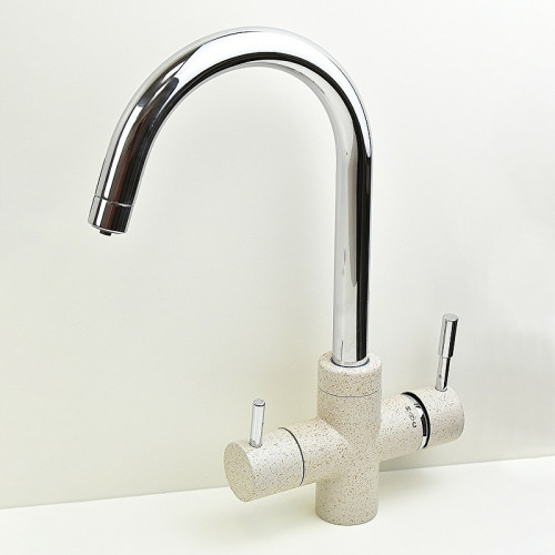 Смеситель для кухни Paini Cox 7894643CR3V11L2KM Бежевый матовый Хром