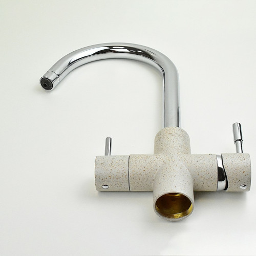 Смеситель для кухни Paini Cox 7894643CR3V11L2KM Бежевый матовый Хром