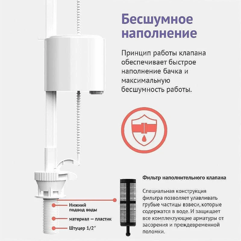 Сливная арматура Berges Eko 11 030311 с нижней подводкой