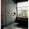 Душевая перегородка Maybah Glass MGD-713-5у 1090x1950 в узком профиле Хром матовый стекло сатиновое