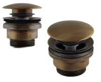 Донный клапан Remer 905CCR114VO click-clack цвет Латунь состаренная