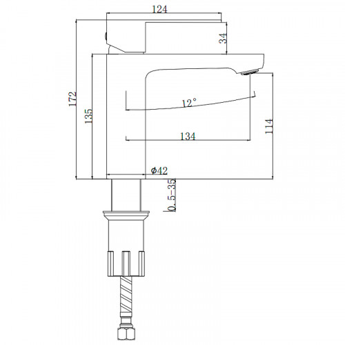 Смеситель для раковины Splenka S222.10.05 Сатин