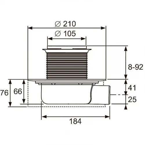 Душевой трап Tece Drainpoint S 114 3601104 с решеткой